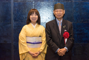 ノーベル賞受賞者・大村智さんの祝賀会が女子美主催で開かれご挨拶させて頂きました。
