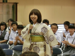 おばあちゃんの故郷、栃木県・鹿沼市の加蘇中学校で講演会！
